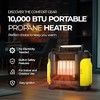 Comfort Gear Portable 10000 BTU Propane Heater, Indoor Outdoor Use, Ideal for Patio, Garage, Camping, Tent Heating, Tabletop or Fire Pit, Black/Yellow - 2 of 4