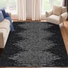 Machine Washable 8x10 Area Rug Non Slip Non Shedding Rug Modern Minimalistic Striped Low Pile Foldable Rugs Stain Resistant Carpet For Bedroom - 3 of 4