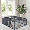 PawHut Rabbit Hutch Bunny Cage with Openable Main House Indoor Outdoor Waterproof Rabbit House Guinea Pig Cage for Small Animals - 2 of 4