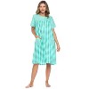 Casual Nights Women's Snap front House Dress Short Sleeve Woven Duster Housecoat Lounger Robe - 2 of 4