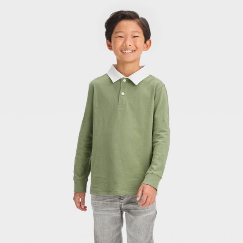 Boys' Long Sleeve Button-down Shirt - Cat & Jack™ White S : Target