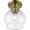 Livex Lighting Catania 1 - Light Semi-Flush Mount in  Antique Brass - image 2 of 3