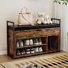 KTMBDW 39" Storage Bench, Shoe Bench with Flip Top Storage Space and Padded Cushion, 2-Tier Shoe Rack Organizer for Entryway, Living Room - 2 of 4