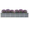 vidaXL Raised Bed Grey Galvanized Steel 157.5 x 31.5 x 17.7 in Durable - 2 of 4