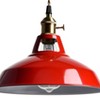 CLAXY Vintage Red Plug-in Pendant Light Adjustable Hanging Height - 2 of 4