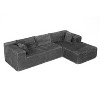 Famapy Modern Sectional Compressed Sofa Comfort and Style for Contemporary Living Spaces No Assembly Compressed Cotton Couch with Chaise - 4 of 4