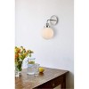 Elegant Lighting Hanson 1 light bath sconce in polished nickel with frosted shade - 2 of 4