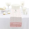 Big Dot of Happiness Pink Rose Gold Birthday - Petite Happy Birthday Party Paper Table Runner - 12 x 60 inches - 2 of 4