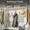 Buenhomino 4 in 1 Hall Tree Coat Rack Versatile Entryway Storage Bench Shoe Cabinet with 7 Hooks, Cubbies and Shelves,Antique White - 4 of 4