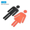 Unique Bargains Self-Adhesive Decor Business Men Women Restroom Signs 1 Set - 3 of 4