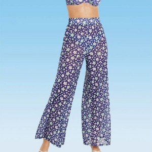 Women's Floral Sheer Cover up Beach Dress Pants - LSCN by LASCANA - 1 of 4