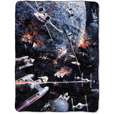 Northwest Star Wars Death Star Take Down Super Plush Throw Blanket 46" x 60" (117cm x 152cm)