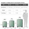 Rbied Luggage Set 3 Piece, PP Hardshell Carry on Suitcase W/ Spinner Wheels & TSA Lock, Lightweight Suitcases for Business, Trip, (20"/24"/28") - 2 of 4