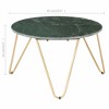 vidaXL Coffee Table Green 25.6"x25.6"x16.5" Real Stone with Marble Texture - 4 of 4