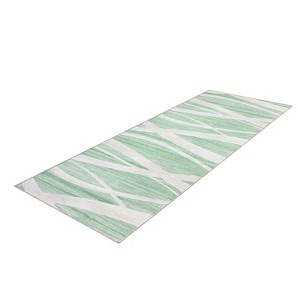 2x6 Washable Area Rugs, Rug for Living Room, Soft Modern Wave Distressed Carpet, Non-Slip Entry Rug, Print Rug, Low Pile Non-Shedding Foldable Rugs - 1 of 4