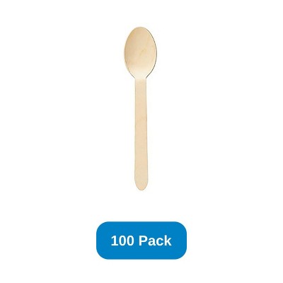 Perfect Stix 6" Wooden Cutlery Spoon Home Compostable - Pack of 100