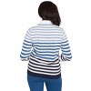Alfred Dunner Women's Ombre Stripe Two In One Sweater - 2 of 4
