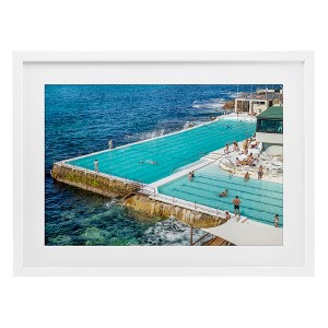 Stupell Industries Bondi Icebergs Swimming Club Framed Print Under Glass - 1 of 4