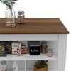INFURNIC Kitchen Carts and Islands Kitchen Island with Open Storage Shelves and Spacious Prep Surface, Multicolored, 27.5"*40.5"*35.4" - 2 of 4