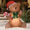 Gemmy Christmas Airblown Inflatable Teddy Bear, 3.5 ft Tall, Multi - 2 of 4