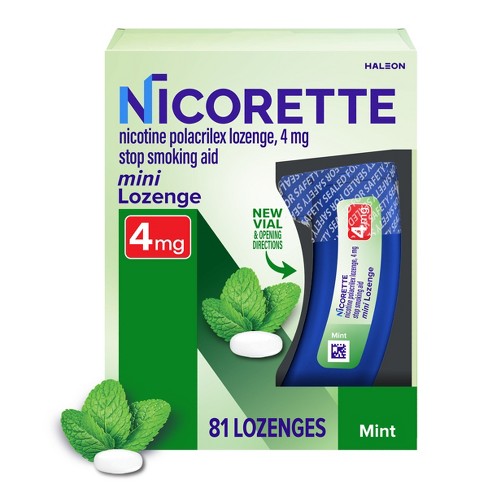 Nicorette 4mg Stop Smoking Aid Nicotine Mini Lozenge - Mint - image 1 of 4