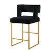 KTMBDW Bar Stools Set of 2, Counter Height 26'' Barstool Velvet Bar Stools with Back and Gold Legs, Kitchen Bar Chairs - 4 of 4