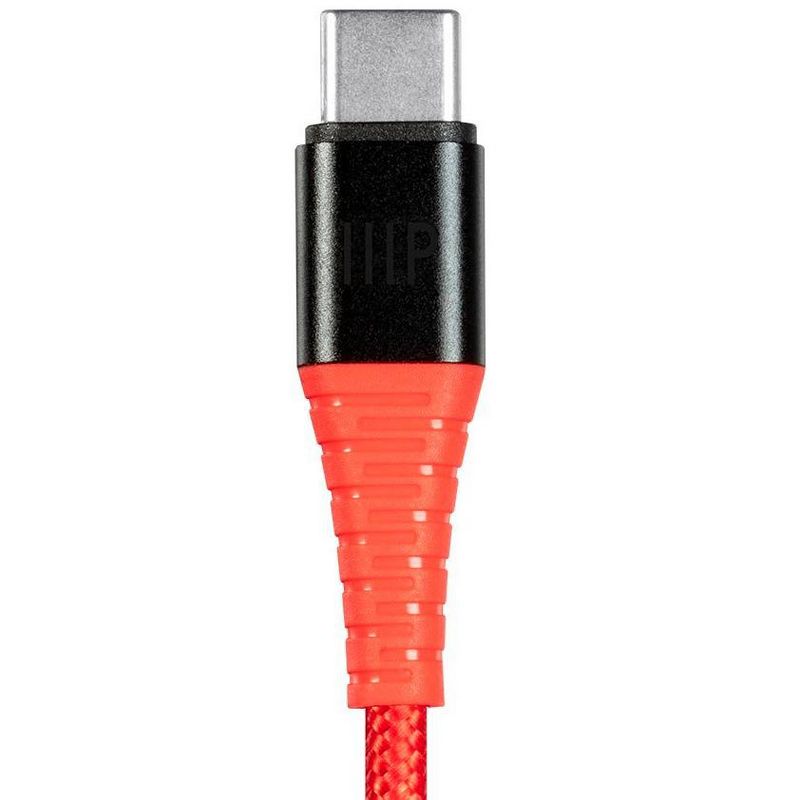 Monoprice Nylon Braided USB C to USB A 2.0 Cable - 3 Feet - Red | Type C, Durable, Fast Charge for Samsung Galaxy S10/ Note 8, LG V20 and - AtlasFlex, 5 of 7