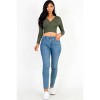 Slickblue Women's Long Sleeve Ribbed Wrap Top, V-Neck Fitted Knit Shirt, Color Options, Size S-L - 2 of 4