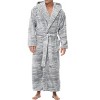 ADR Men's Robe, Plush Fleece Hooded Bathrobe Man, Long Warm Cozy Bath Robe Man - 4 of 4