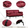 VASIP  59" Modern Loveseat  Sofa 2-Seater Couch with Flexible Charging Ports, Unique Cylindrical Armrests,for Living Room,Bedroom,Apartment,Beige - 4 of 4