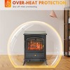 SEVOBAL Fireplace Insert Heater Mantel 3D Flame Fireplace Stove Bottom Air Outlet Fire Place Panoramic Fire Place Heater, Black, 17.7"*13.2"*22.2" - 4 of 4