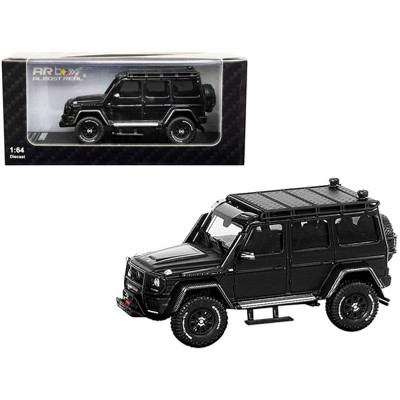 2017 Mercedes-Benz G-Class 4x4 Brabus 550 Adventure Matt Black w/Carbon  Hood w/Roof Rack 1/64 Diecast Model Car by Almost Real