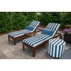Casual Cushion Stripe Sunbrella Fabric 1-Piece Outdoor Chaise Cushion, 22.5"W x 74"L - 2 of 4