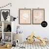 Stupell Industries Minimal Saturn & Moon 2pc Floating Frame Art Set, Brown, 17" x 21" - 3 of 4