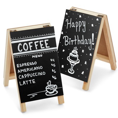 Juvale 6-pack Mini Chalkboard Signs With Easel Stand For Table ...