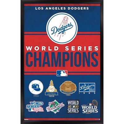 Trends International MLB Los Angeles Dodgers - Champions 24 Framed Wall Poster Prints