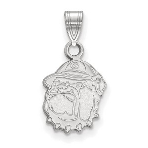 Black Bow Jewelry 10k White Gold Georgetown Hoyas NCAA Small Pendant - 1 of 3