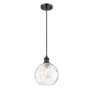 Athens Water Glass - 1 Light Cord Mini Pendant In Industrial Style-10 Inches Tall and 8 Inches Wide - 1 of 1