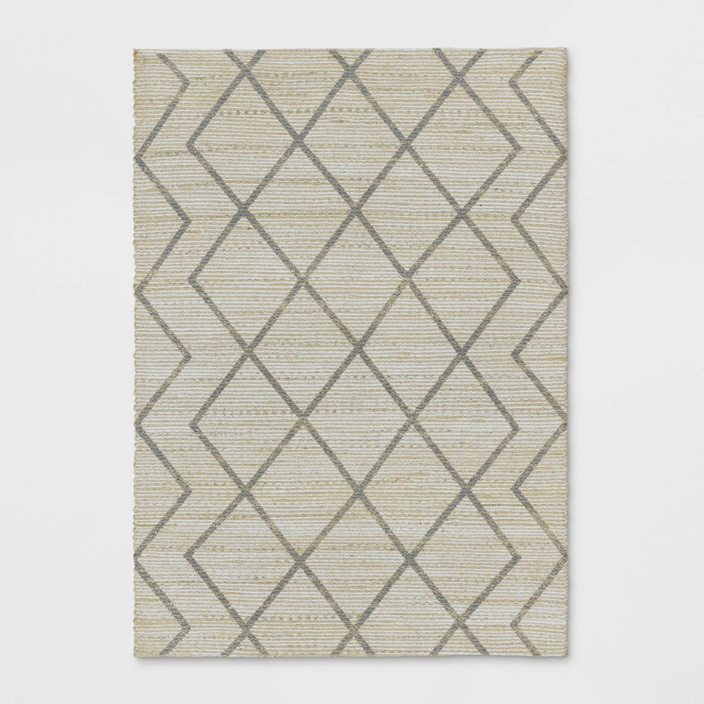 5'x7' Kagen Printed Woven Geometric Rug Ivory - Project 62™