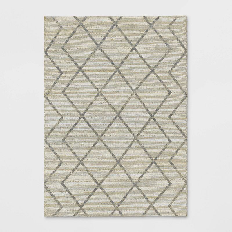 Kagen Printed Woven Geometric Rug Ivory - Project 62™, 1 of 5