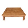 36"x36" Solid Wood Dining Table with Shaker Styled Legs Distressed Oak - International Concepts: Rubberwood, 4-Seater, Traditional Style - 4 of 4