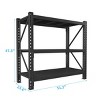 Syemin Utility Storage Shelves 3-Tier Industrial Shelving Rack, Adjustable Shelving Unit, Heavy Duty Garage Storage Rack, Black, 51.2"*23.6"*47.3" - 4 of 4