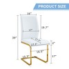 PAGED Simple Dining Chairs,PU Armless Chairs with Metal Legs for Home,Kitchen,Living Room,Restaurant - 3 of 4
