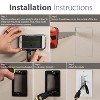Fosmon 1-Gang Wall Plate with Brush (White) + 1-Gang Low Voltage Mounting Bracket (Black) - 3 of 4