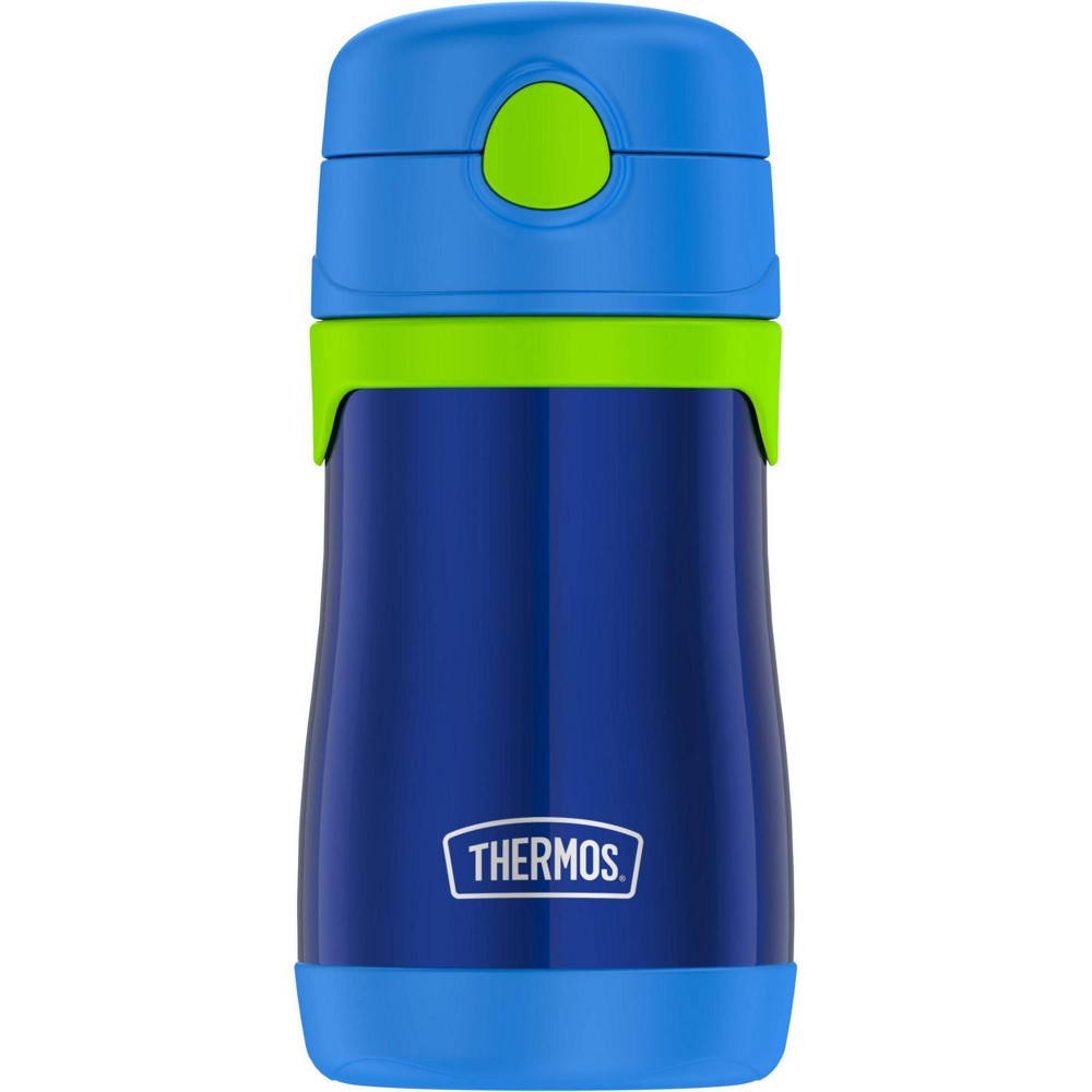 Thermos 10oz Stainless Steel Straw Bottle Navy Blue