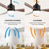 Airsurfer 52-Inch White Ceiling Fan with Remote, Reversible DC Motor, 3 ABS Blades & Color-Changing LED Light - 4 of 4