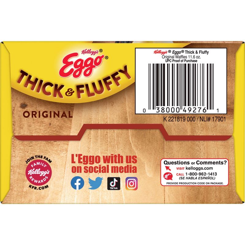 Eggo Thick &#38; Fluffy Original Frozen Waffles - 11.6oz/6ct, 6 of 11