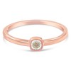 14K Rose Gold Plated Silver Diamond Accent Square Cushion Shaped Promise Ring - 4 of 4