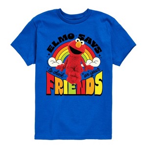 Boys' - Sesame Street - Elmo Check On Friends Short Sleeve Graphic T-Shirt - 1 of 4