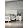 Vynxaria Contemporary 2-Drawer Nightstand - Bracketed Metal Legs, Ball-Bearing Glides, Dust-Proof Cases, Bedroom Furniture - 4 of 4